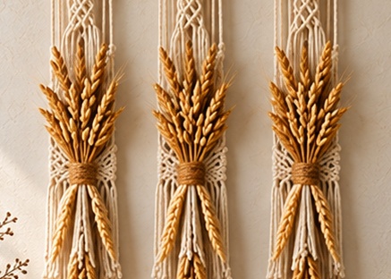 Ivory Grove close-up of cotton knots and wheat
