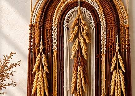 Amber Passage close-up of cotton knots and wheat